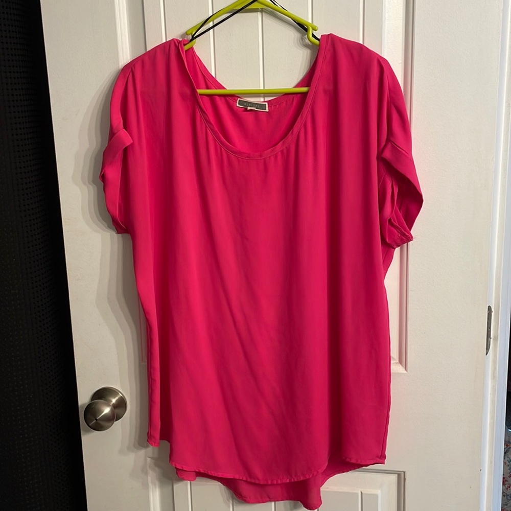 Pleione hot pink blouse
